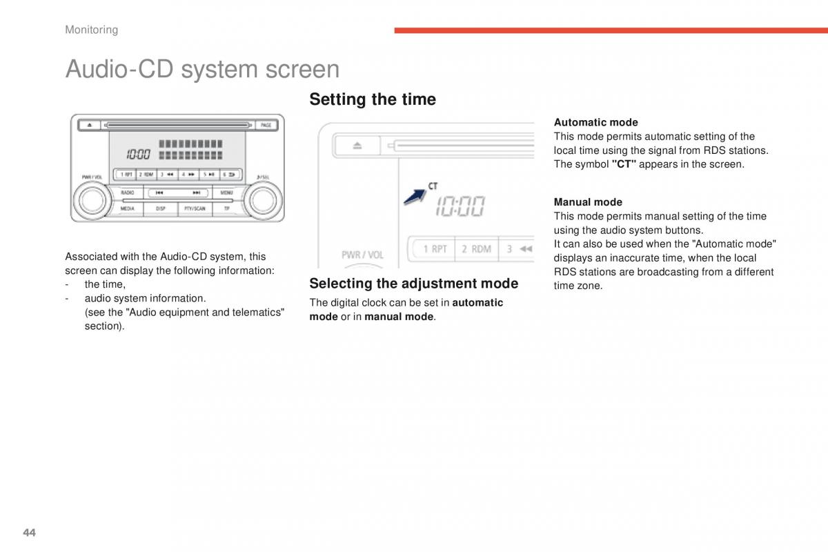 Peugeot 4008 owners manual / page 46