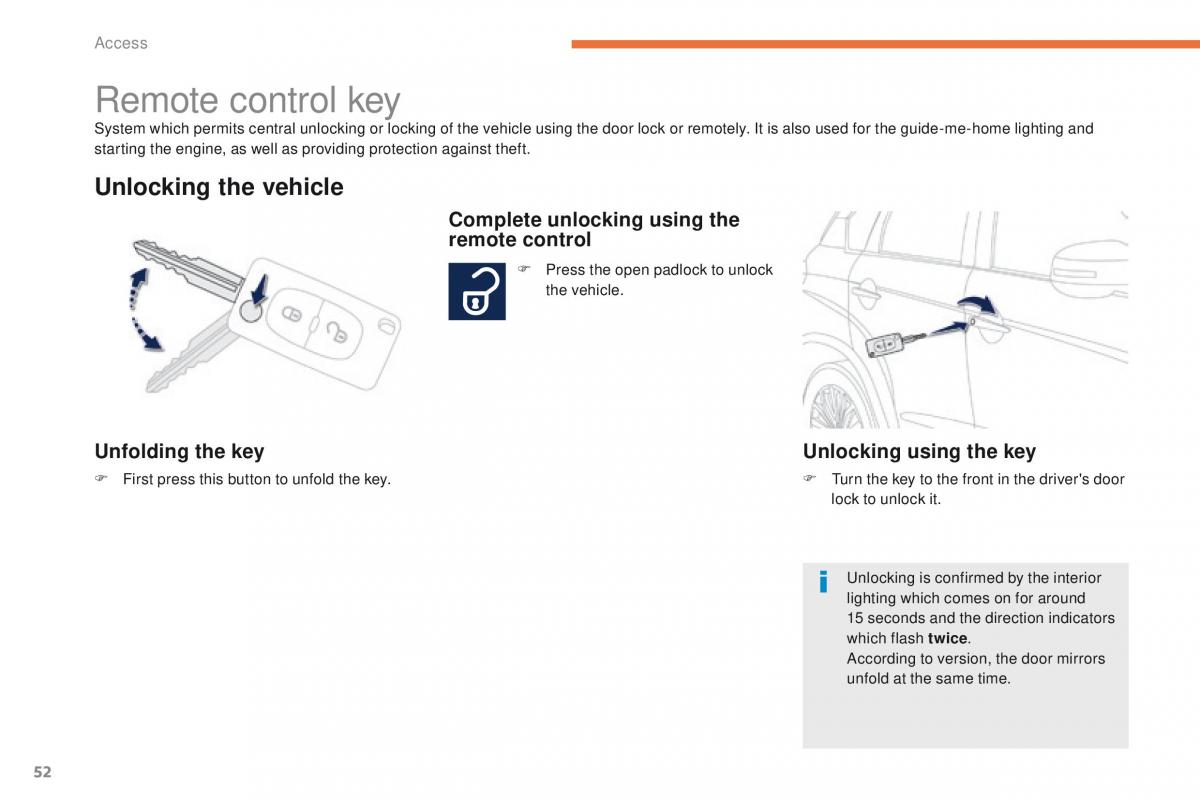 Peugeot 4008 owners manual / page 54