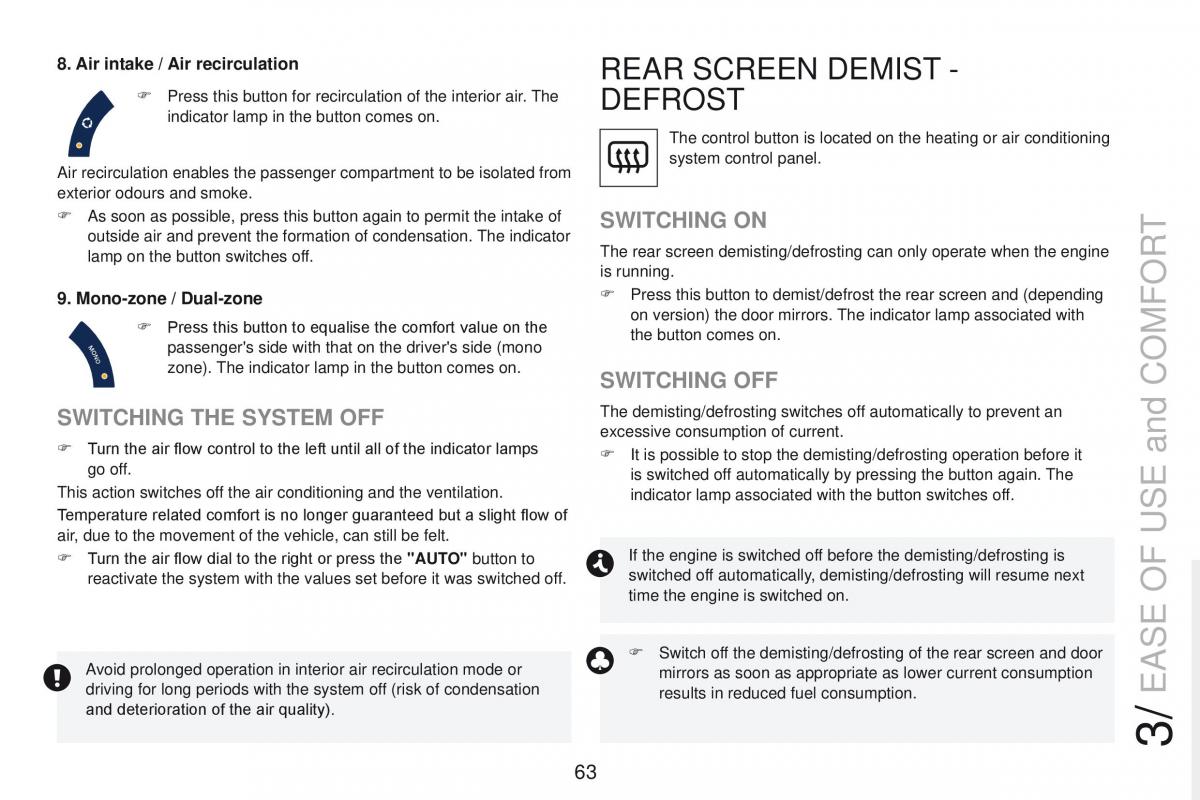 Peugeot RCZ owners manual / page 65