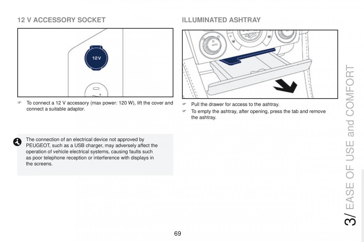 Peugeot RCZ owners manual / page 71