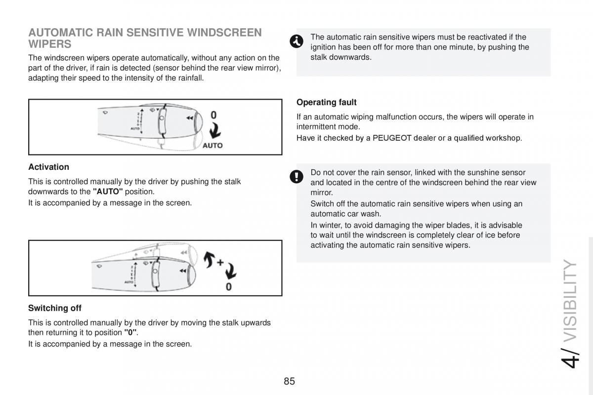 Peugeot RCZ owners manual / page 87