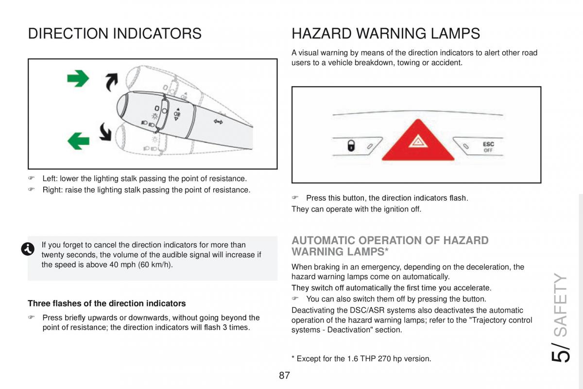 Peugeot RCZ owners manual / page 89