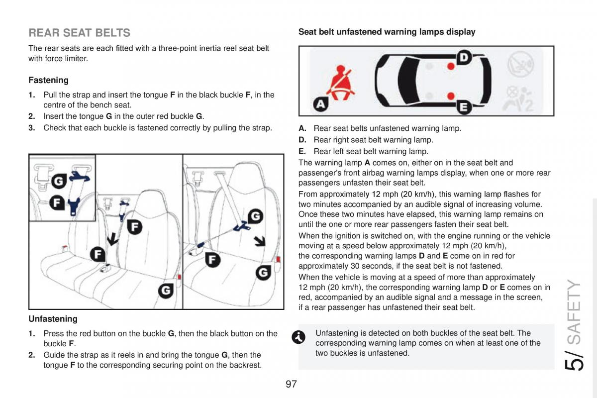 Peugeot RCZ owners manual / page 99