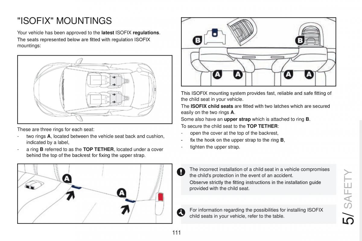 Peugeot RCZ owners manual / page 113