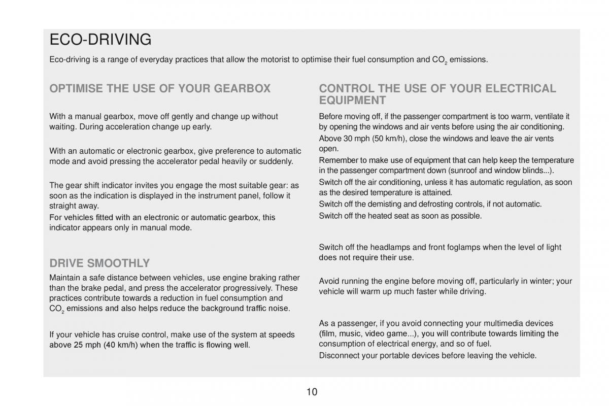 Peugeot RCZ owners manual / page 12