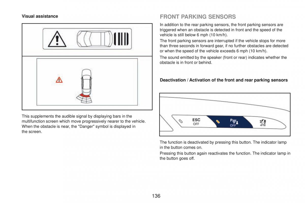 Peugeot RCZ owners manual / page 138