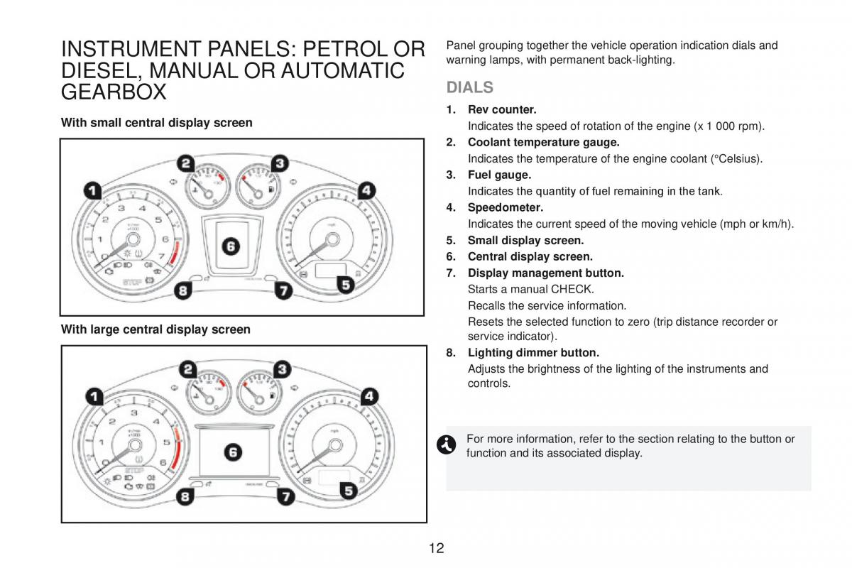 Peugeot RCZ owners manual / page 14