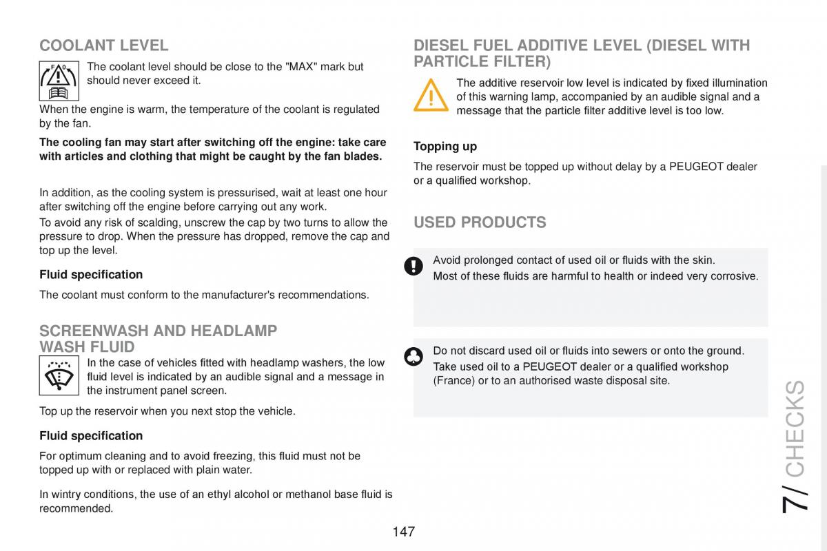 Peugeot RCZ owners manual / page 149