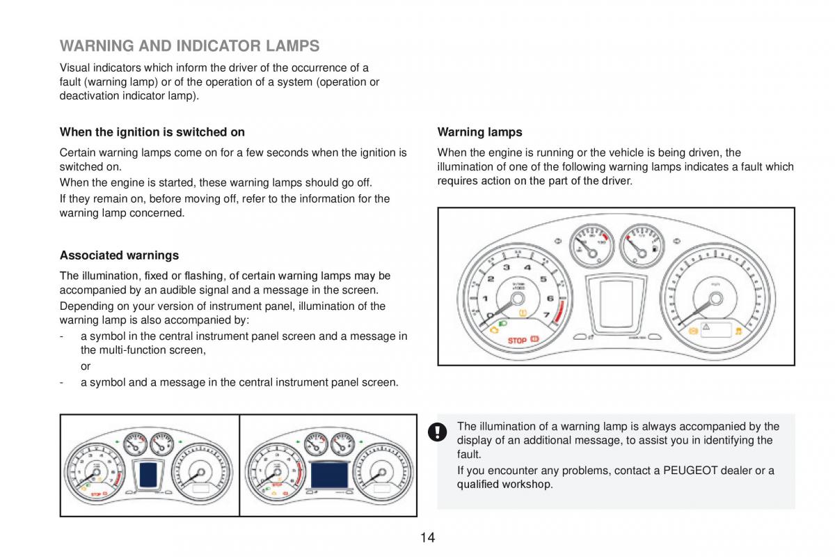 Peugeot RCZ owners manual / page 16