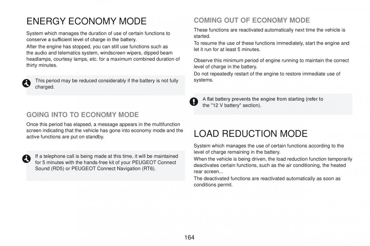Peugeot RCZ owners manual / page 166