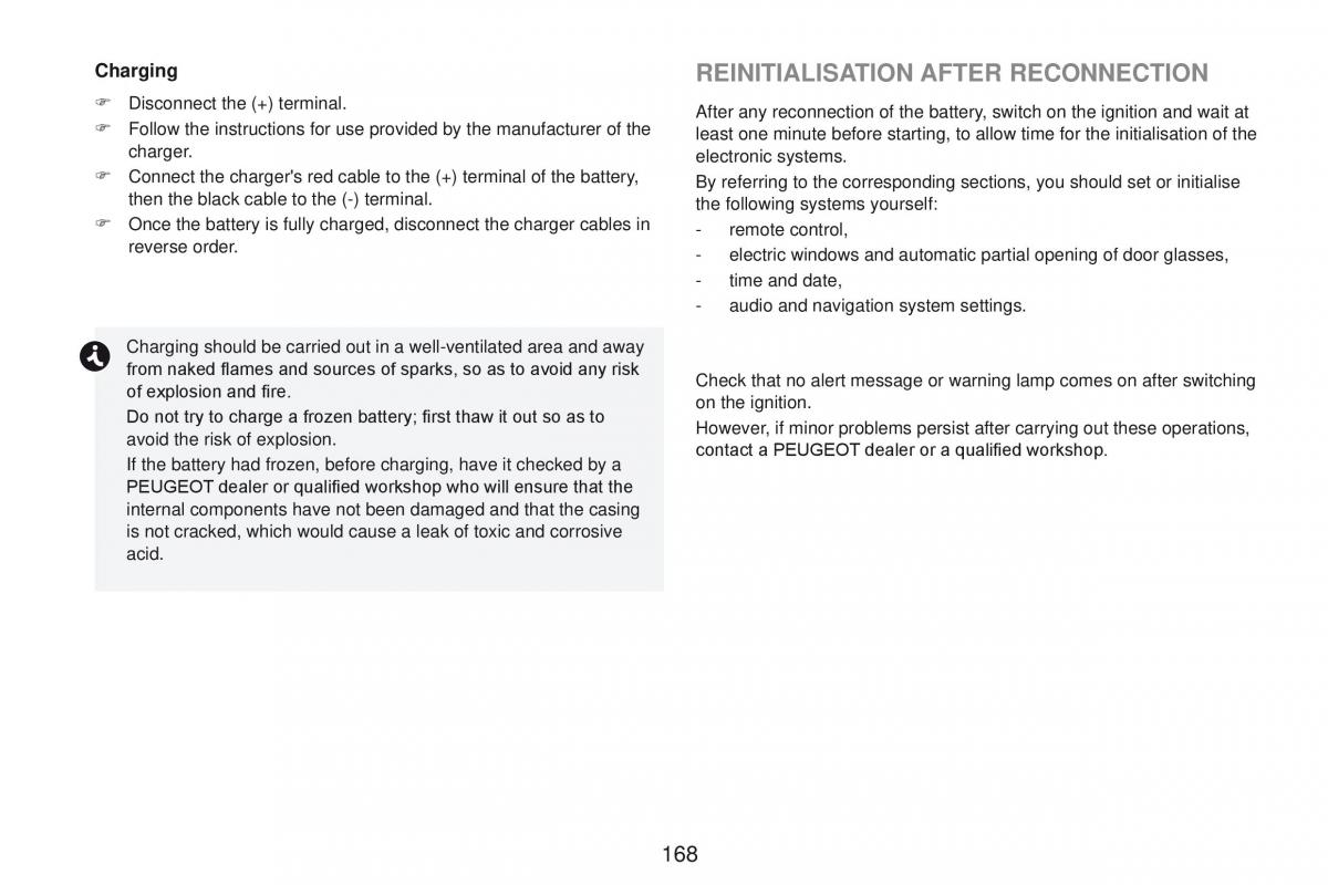 Peugeot RCZ owners manual / page 170