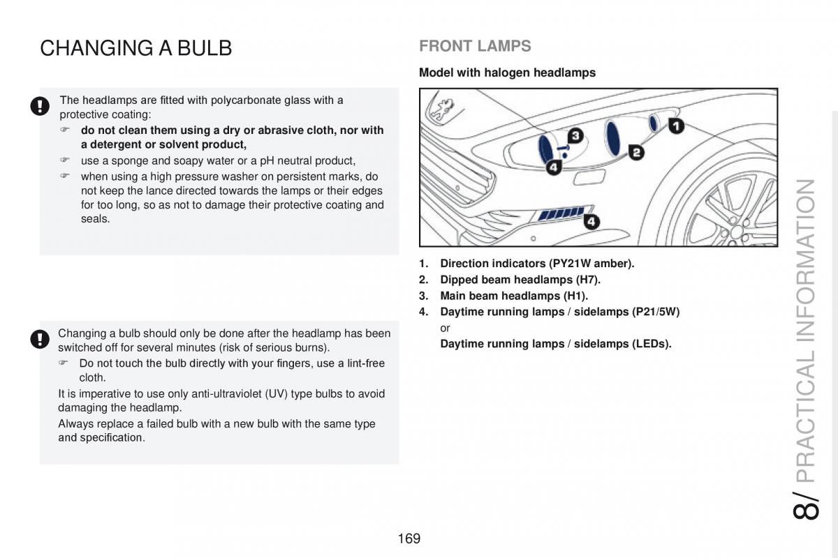 Peugeot RCZ owners manual / page 171