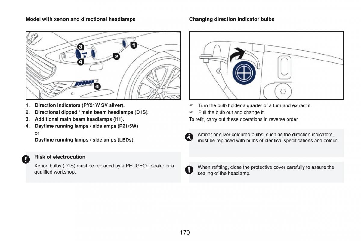 Peugeot RCZ owners manual / page 172