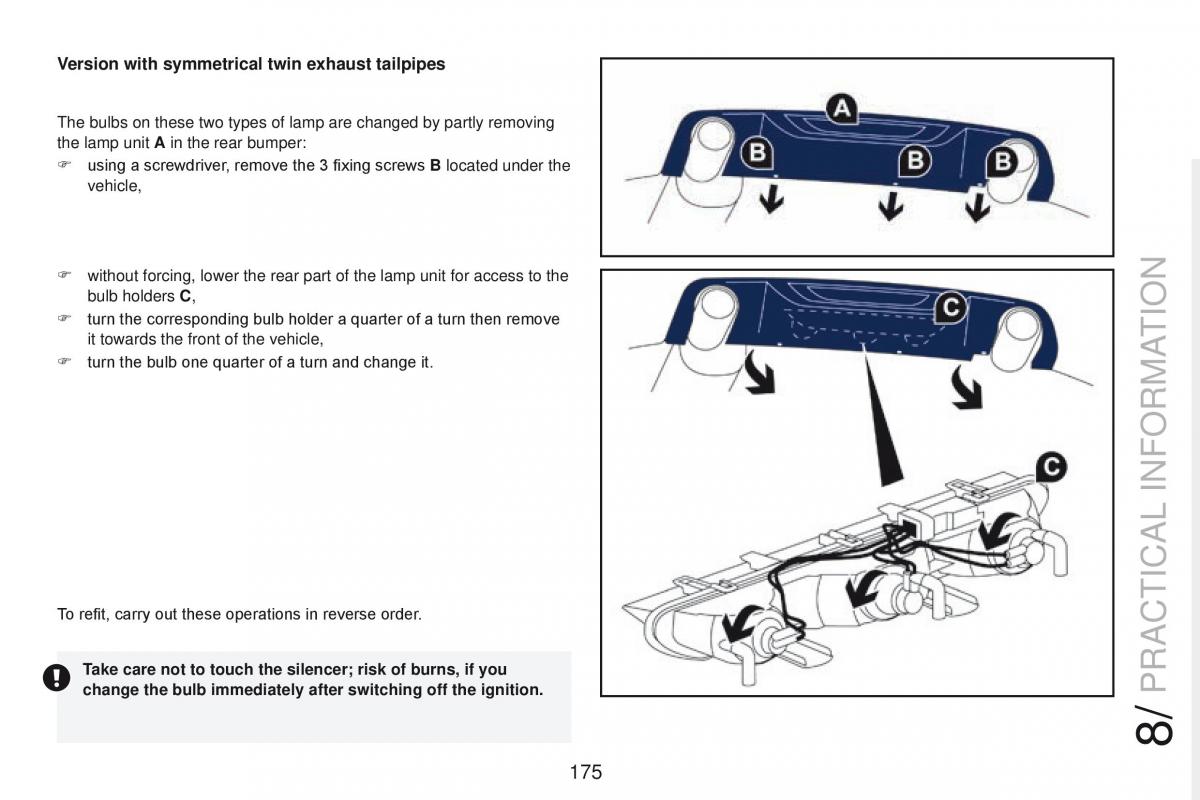 Peugeot RCZ owners manual / page 177