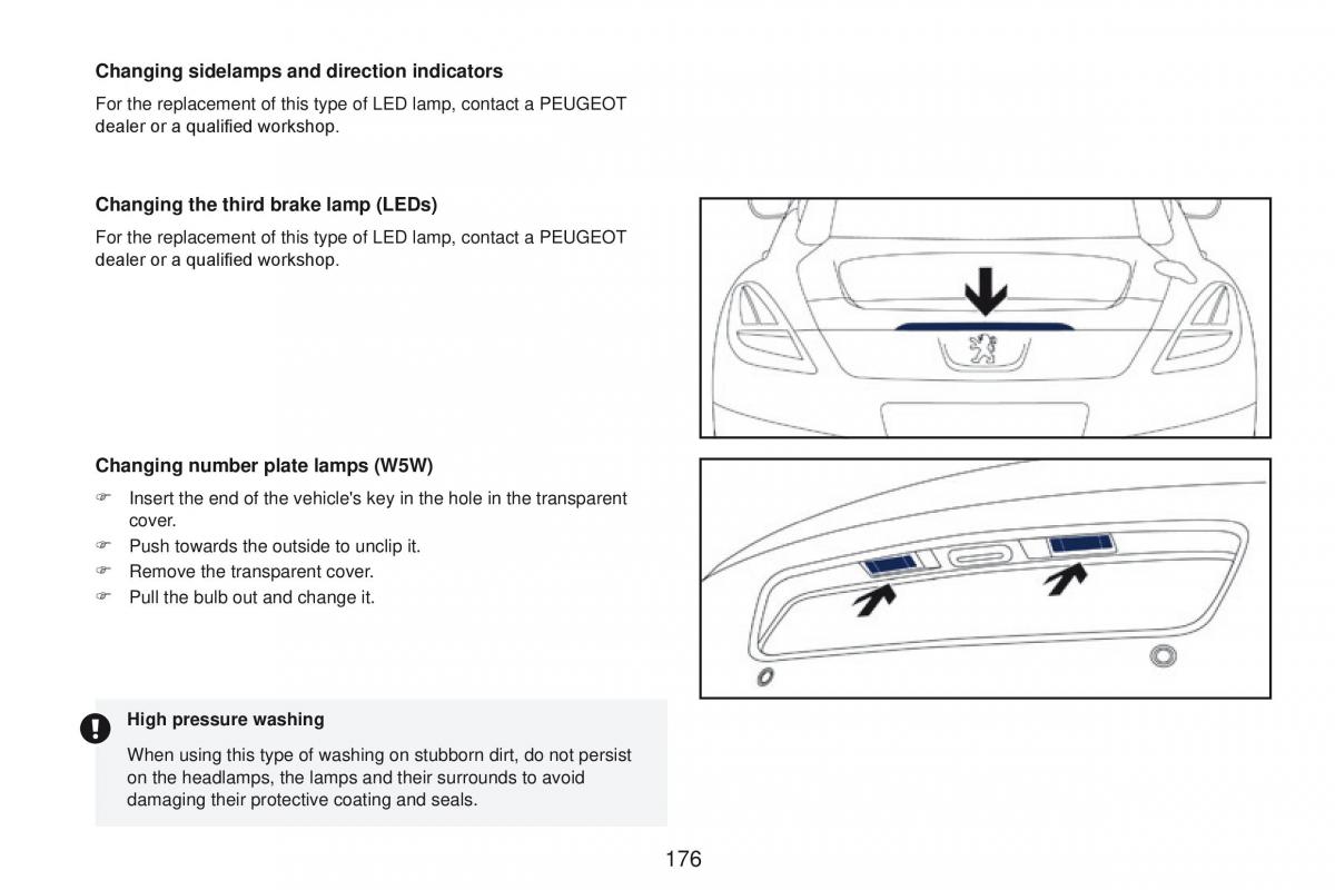 Peugeot RCZ owners manual / page 178