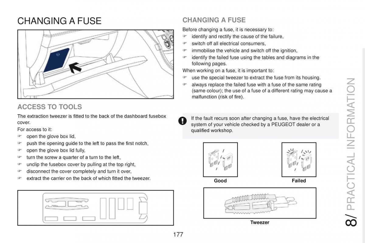 Peugeot RCZ owners manual / page 179