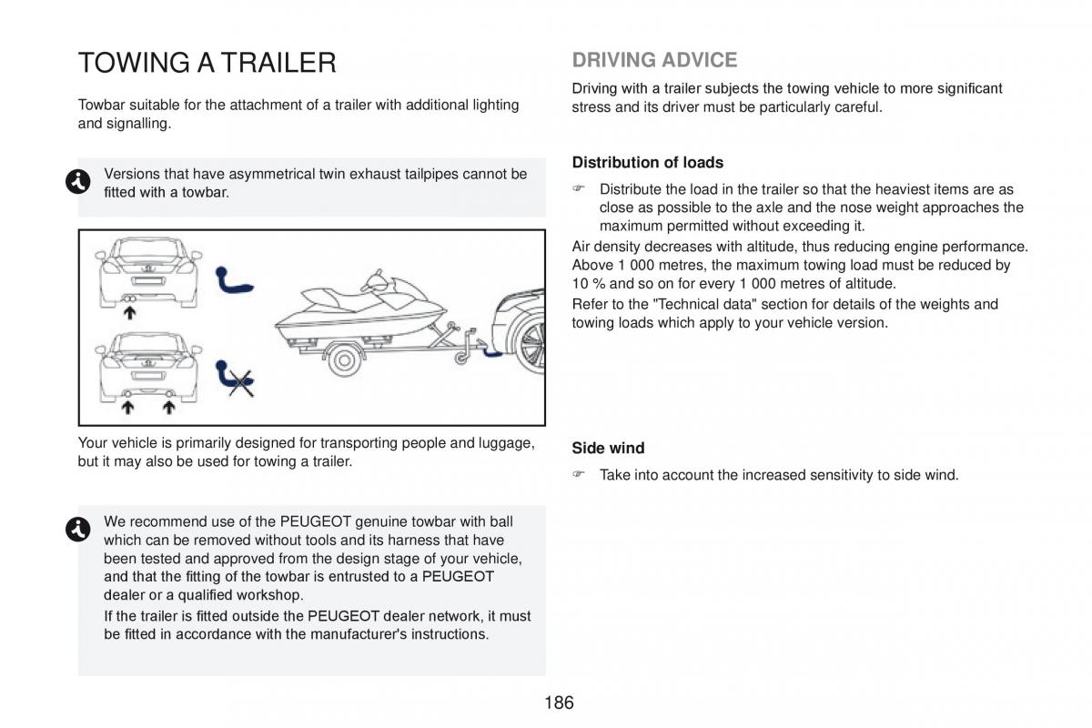 Peugeot RCZ owners manual / page 188