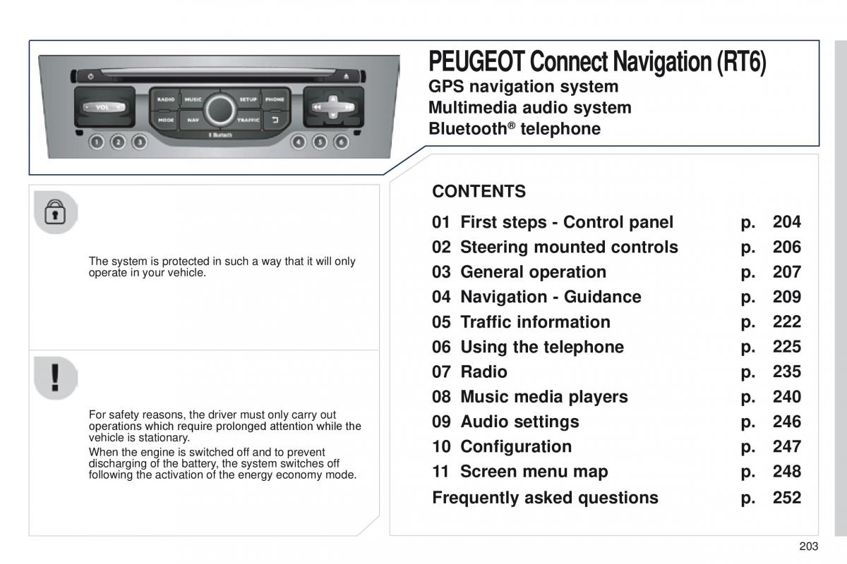 Peugeot RCZ owners manual / page 205