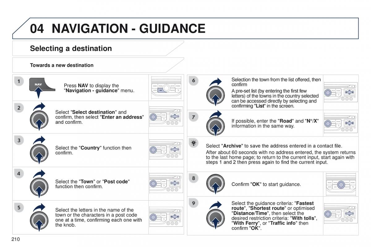 Peugeot RCZ owners manual / page 212