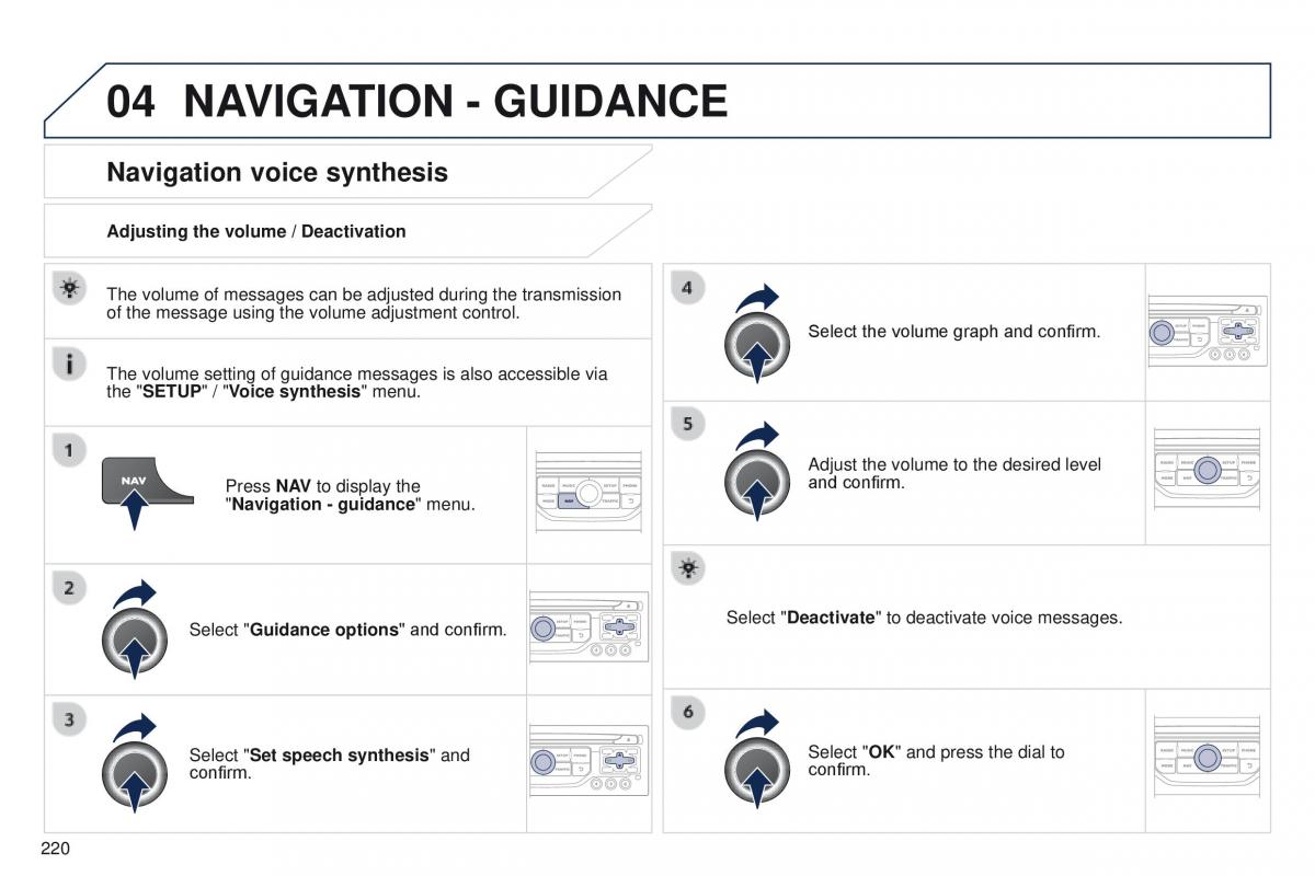 Peugeot RCZ owners manual / page 222