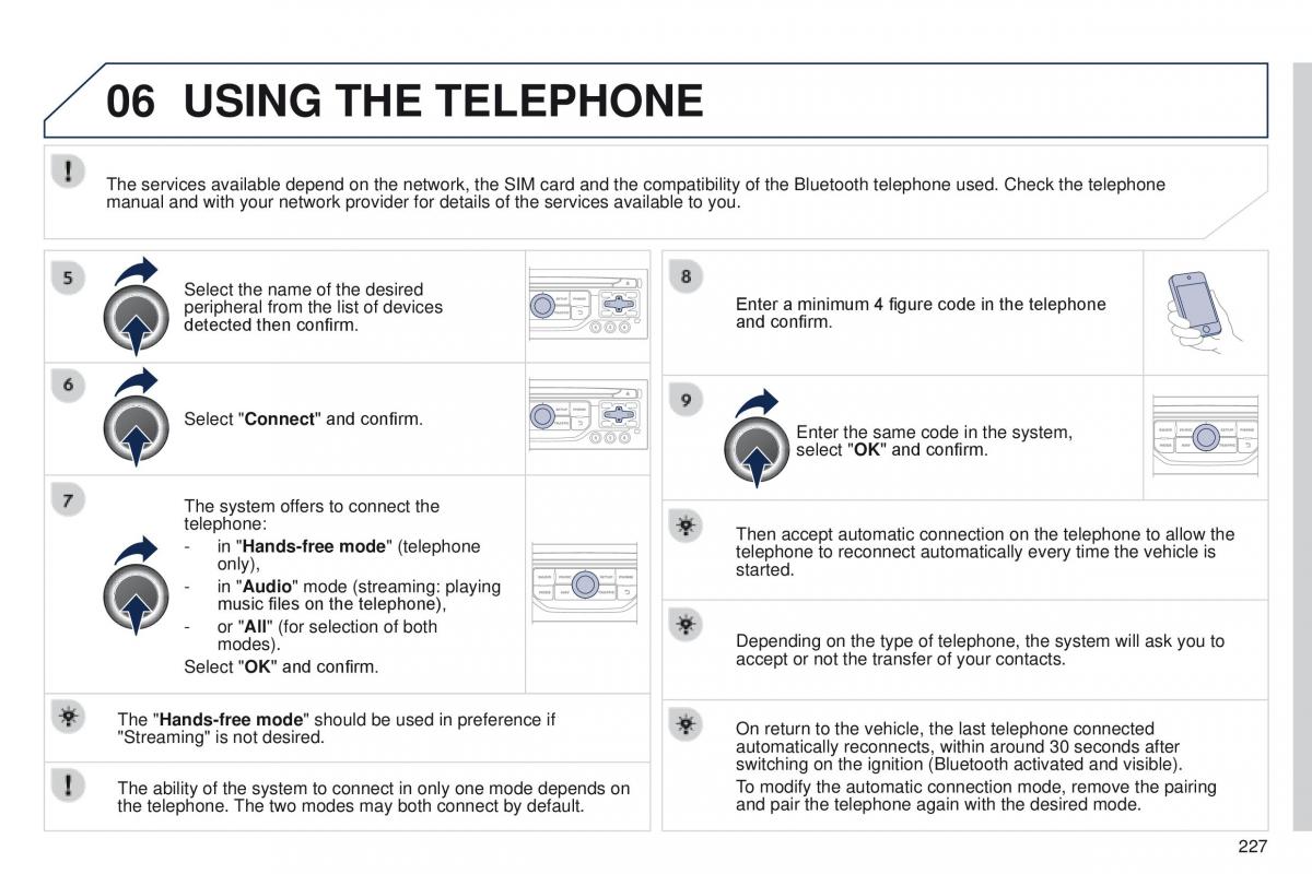 Peugeot RCZ owners manual / page 229