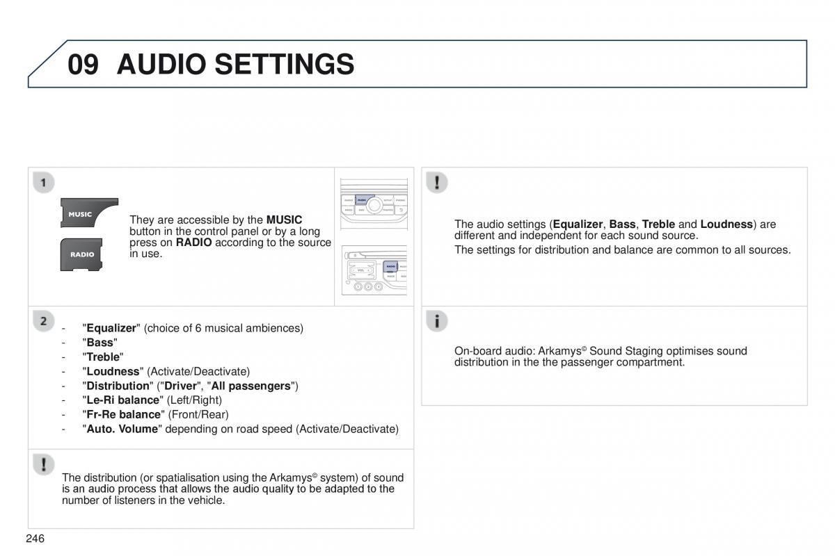 Peugeot RCZ owners manual / page 248