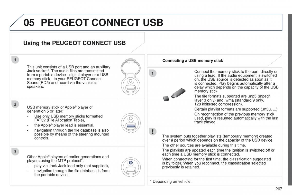 Peugeot RCZ owners manual / page 269