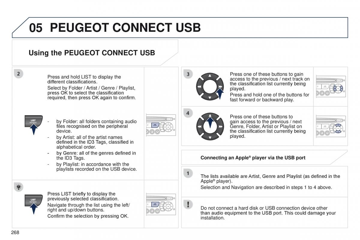 Peugeot RCZ owners manual / page 270