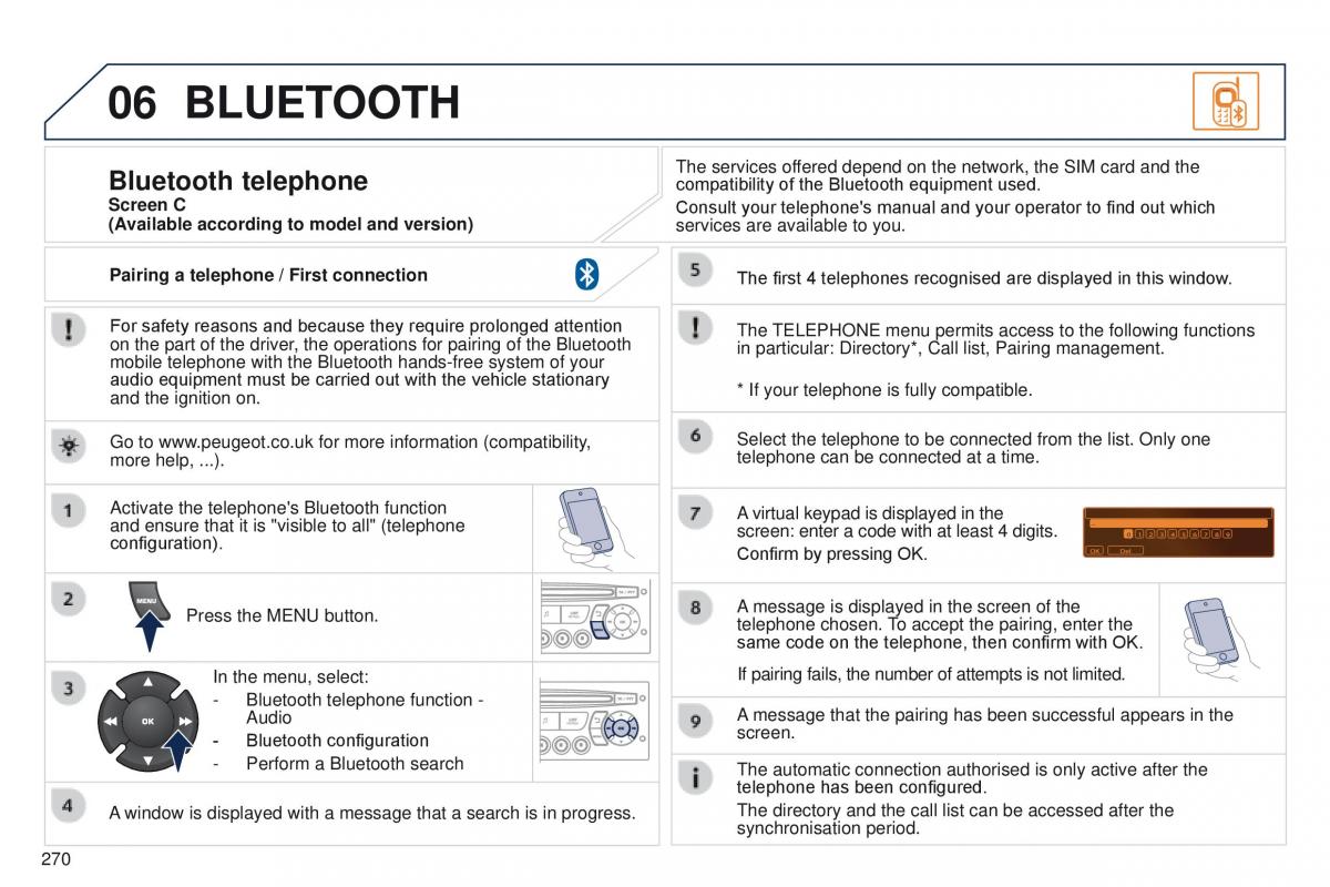 Peugeot RCZ owners manual / page 272