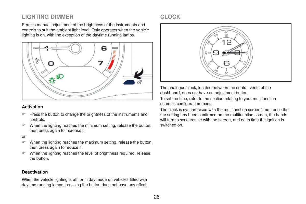 Peugeot RCZ owners manual / page 28