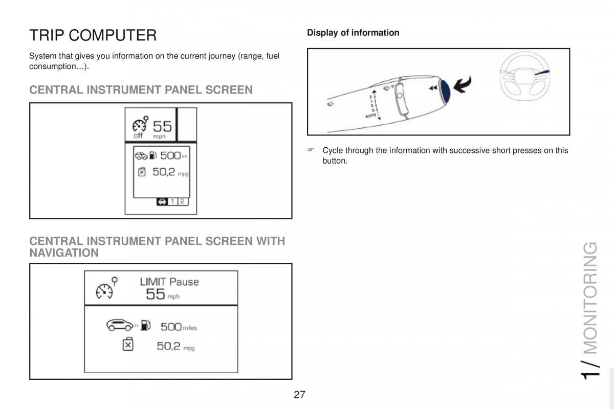 Peugeot RCZ owners manual / page 29