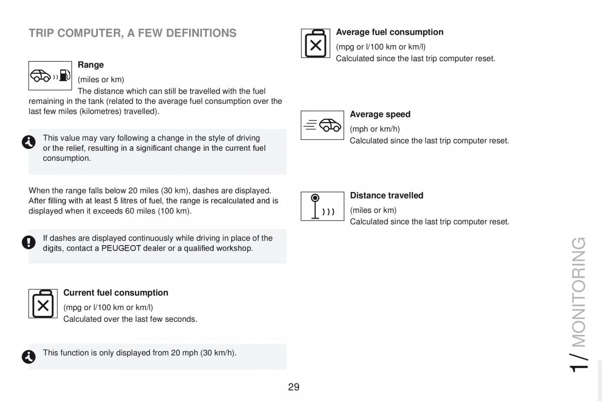 Peugeot RCZ owners manual / page 31