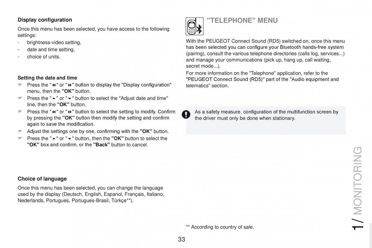 Peugeot RCZ owners manual / page 35