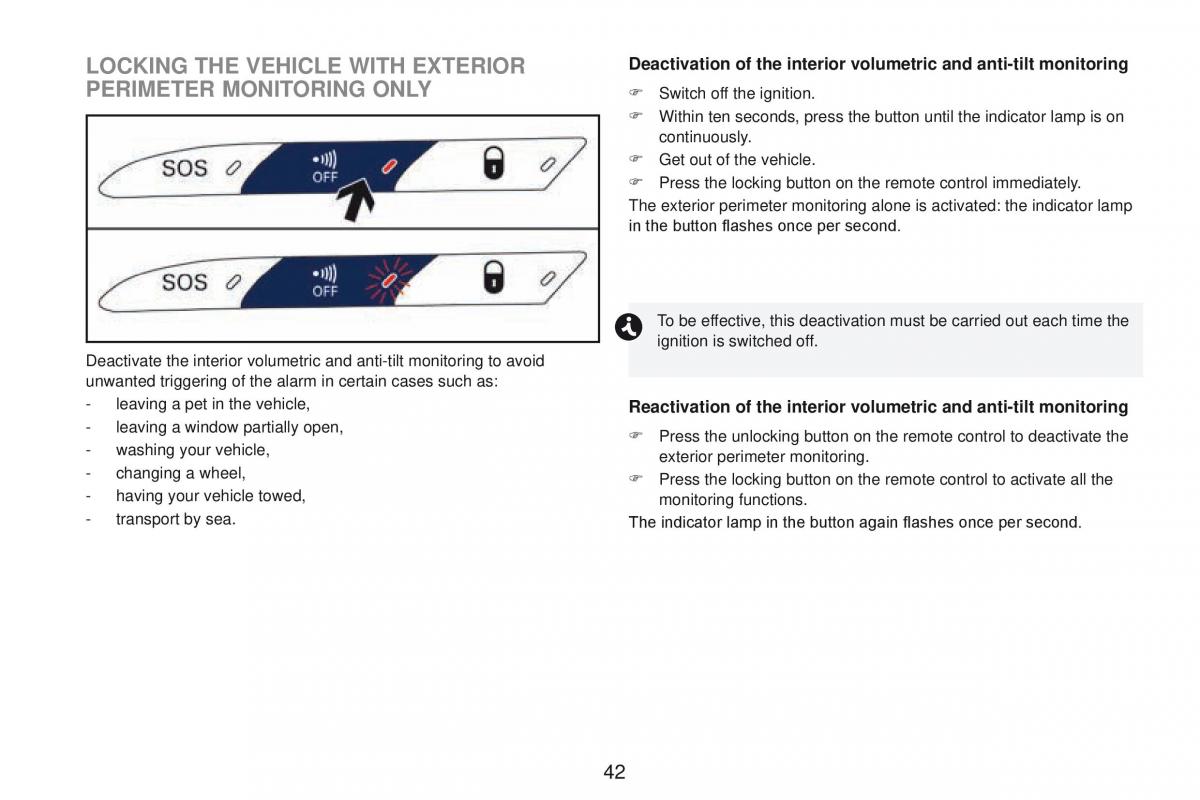 Peugeot RCZ owners manual / page 44