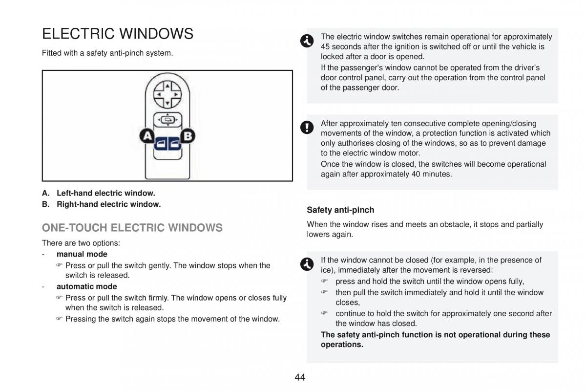 Peugeot RCZ owners manual / page 46