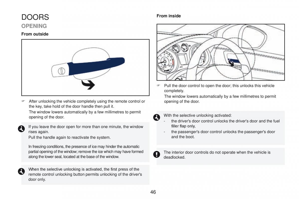 Peugeot RCZ owners manual / page 48