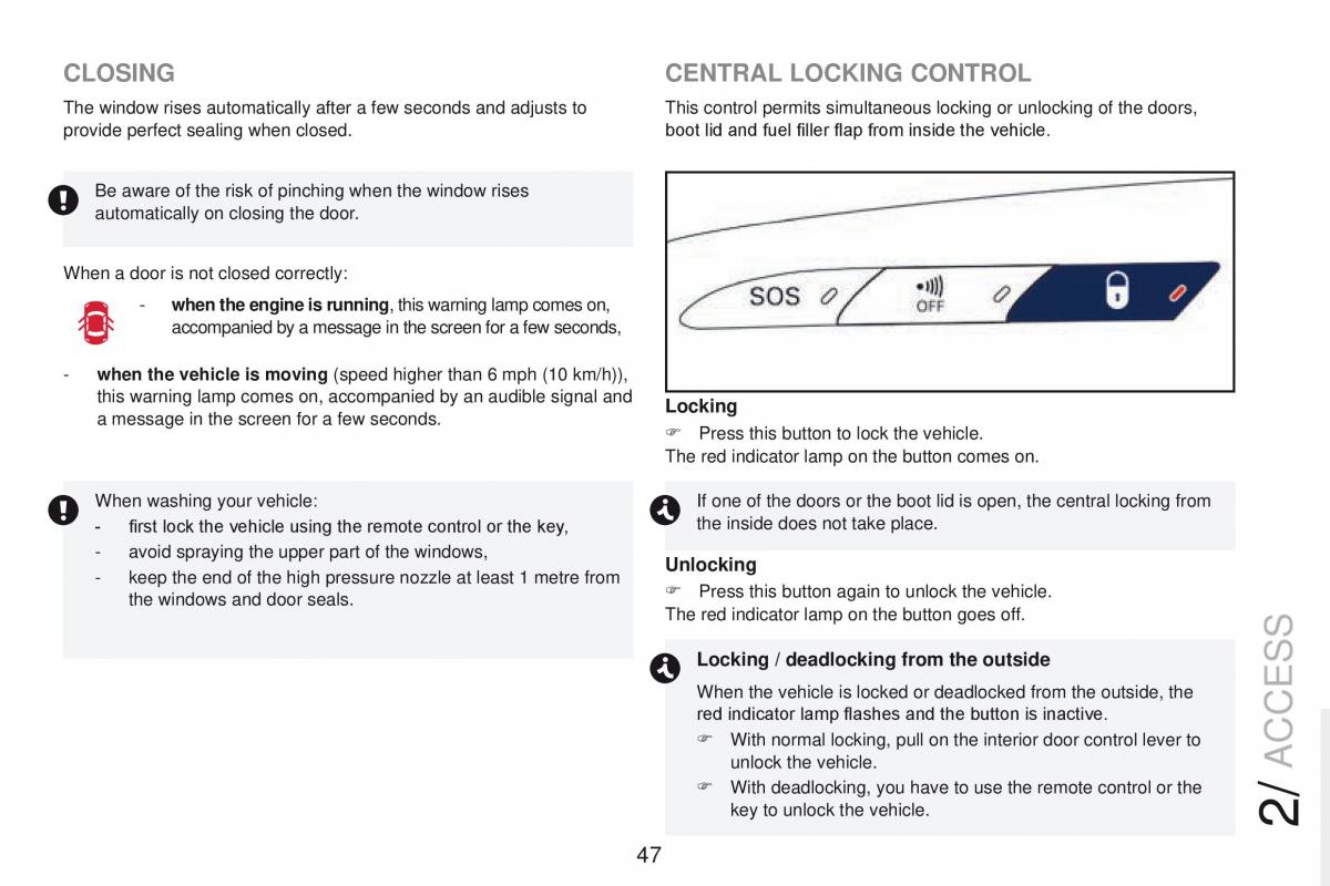 Peugeot RCZ owners manual / page 49