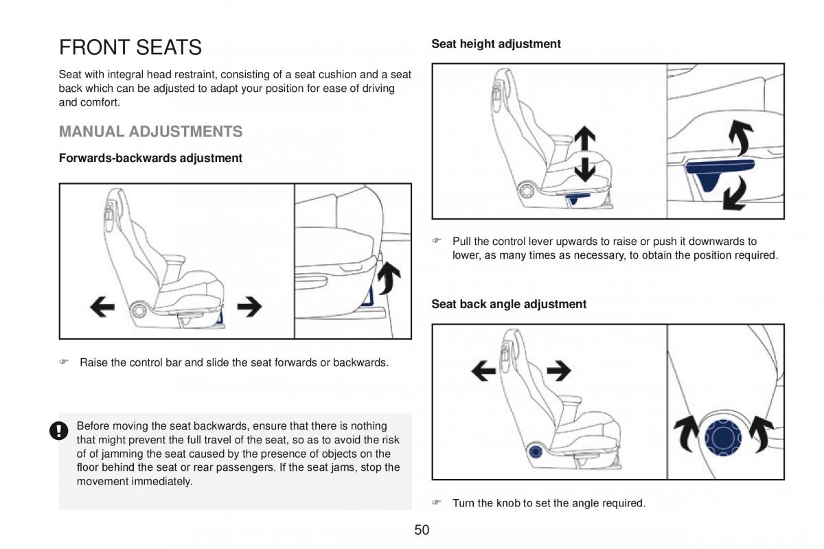 Peugeot RCZ owners manual / page 52