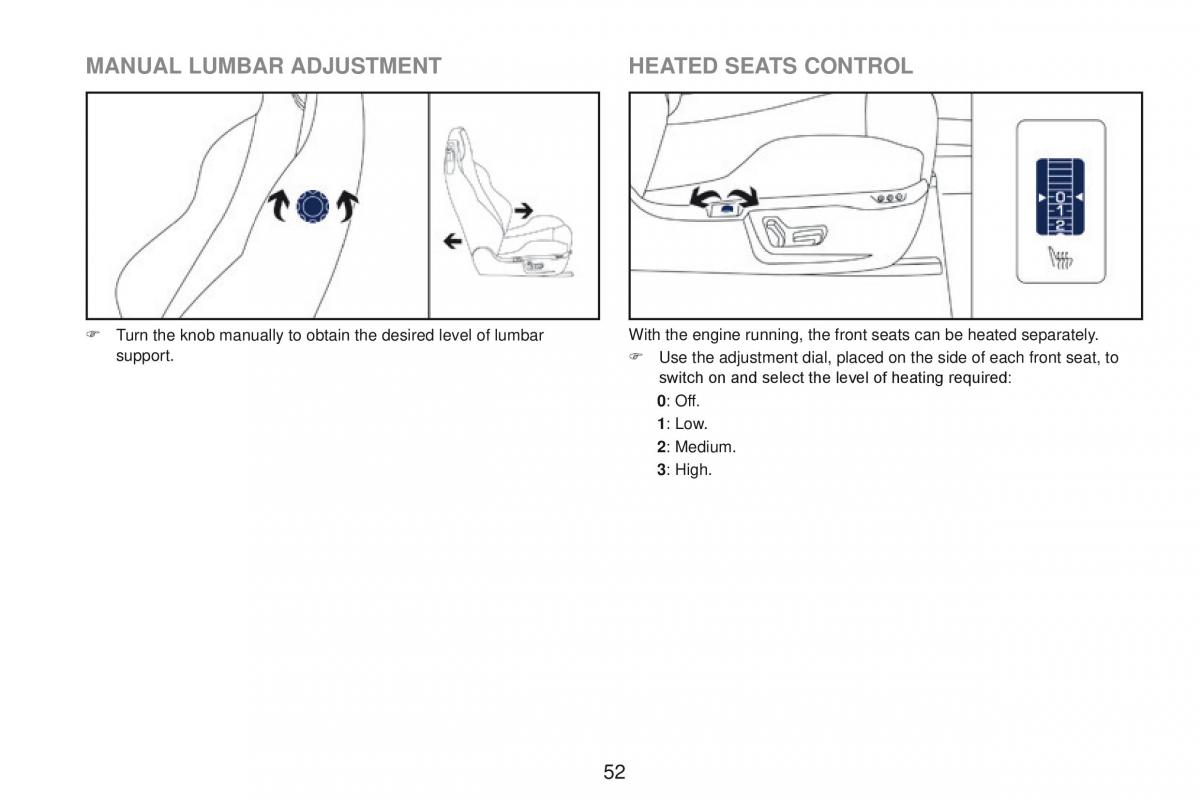 Peugeot RCZ owners manual / page 54