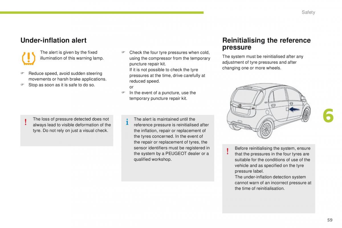 Peugeot iOn owners manual / page 61