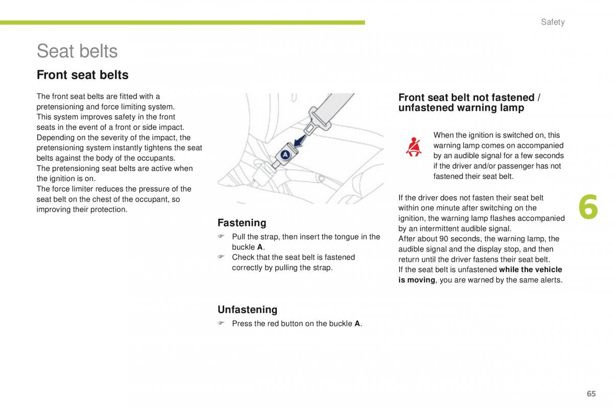 Peugeot iOn owners manual / page 67