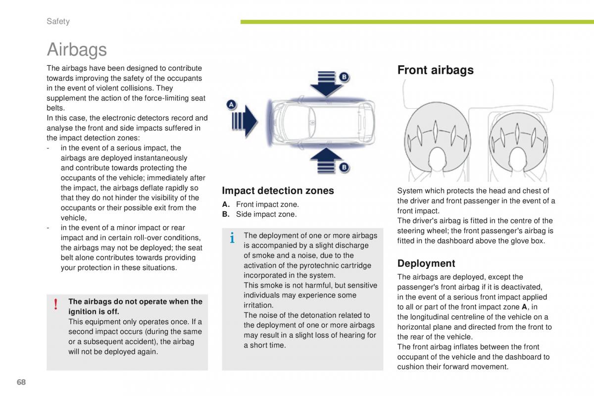 Peugeot iOn owners manual / page 70