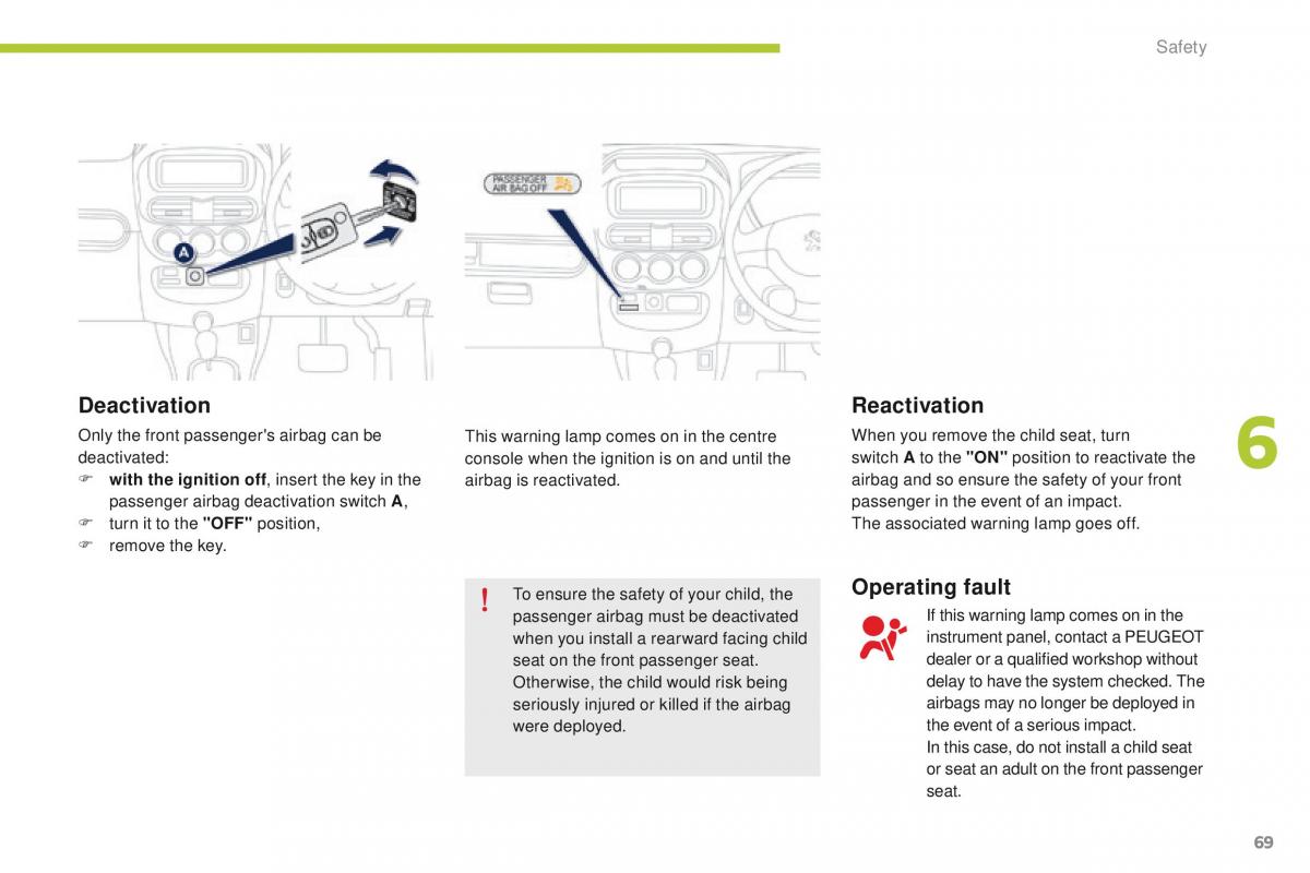 Peugeot iOn owners manual / page 71