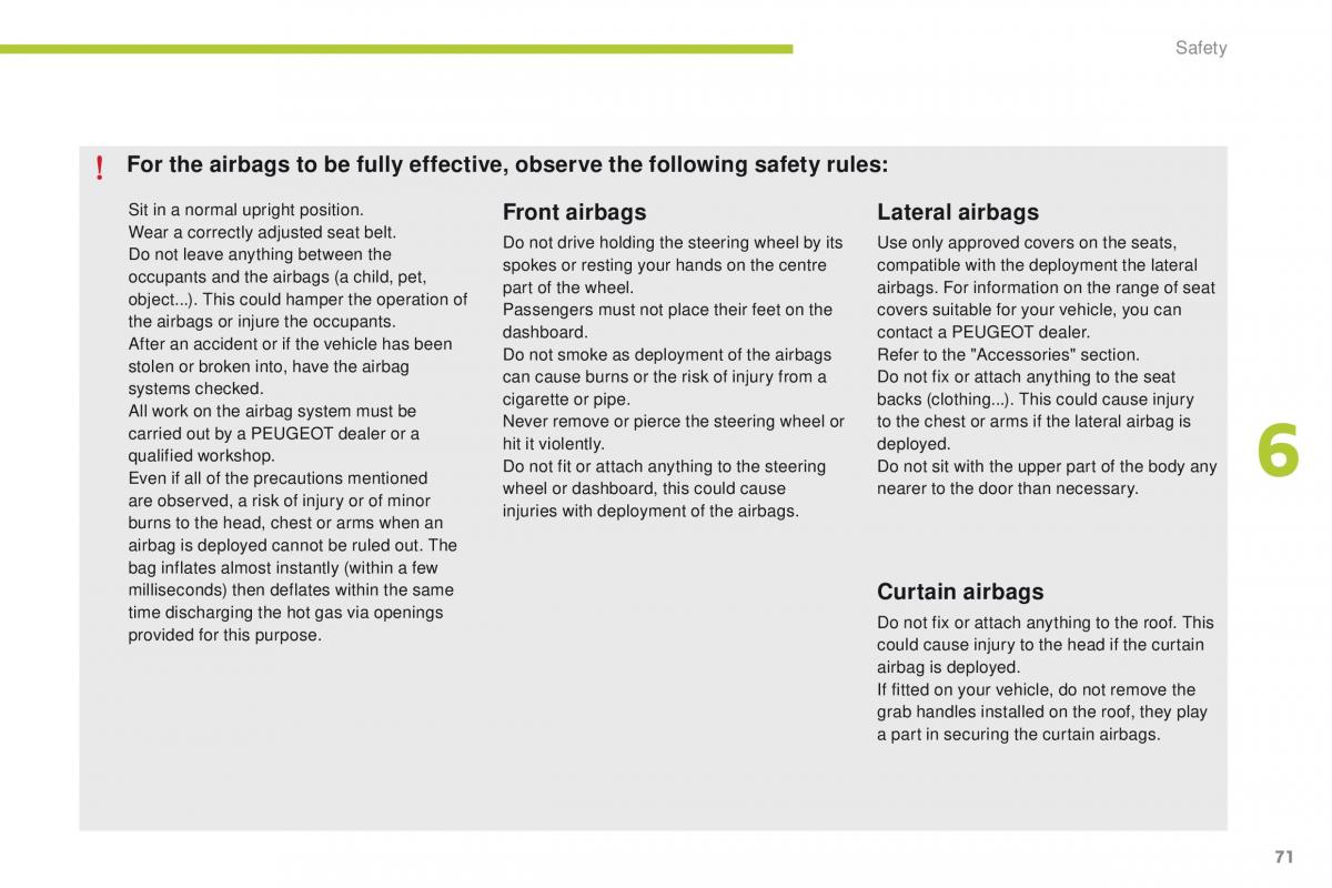 Peugeot iOn owners manual / page 73