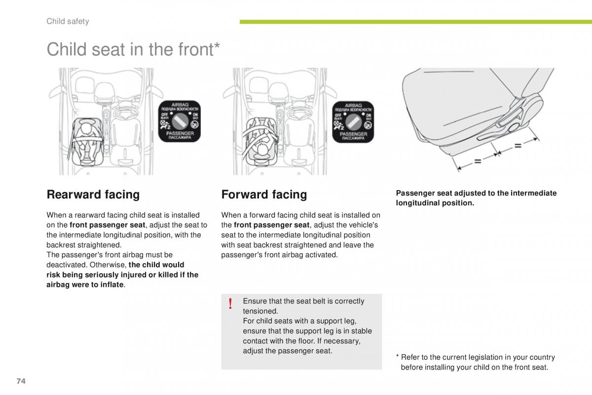 Peugeot iOn owners manual / page 76