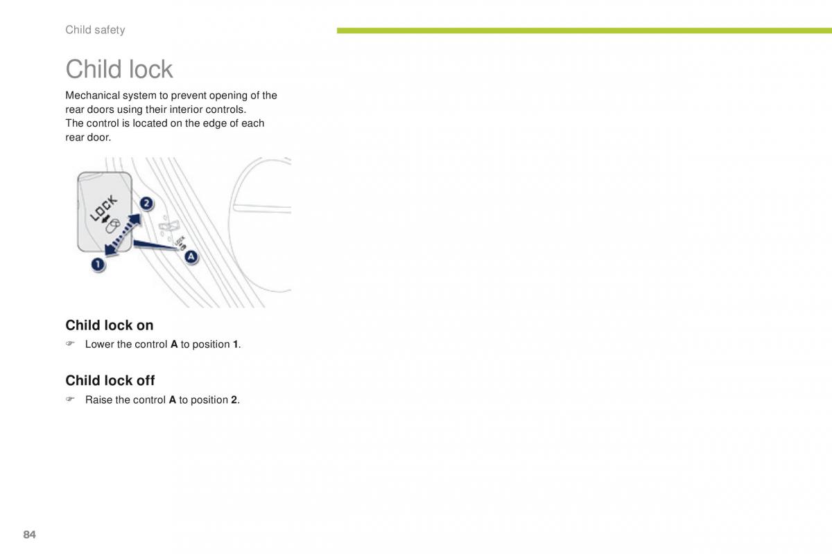 Peugeot iOn owners manual / page 86