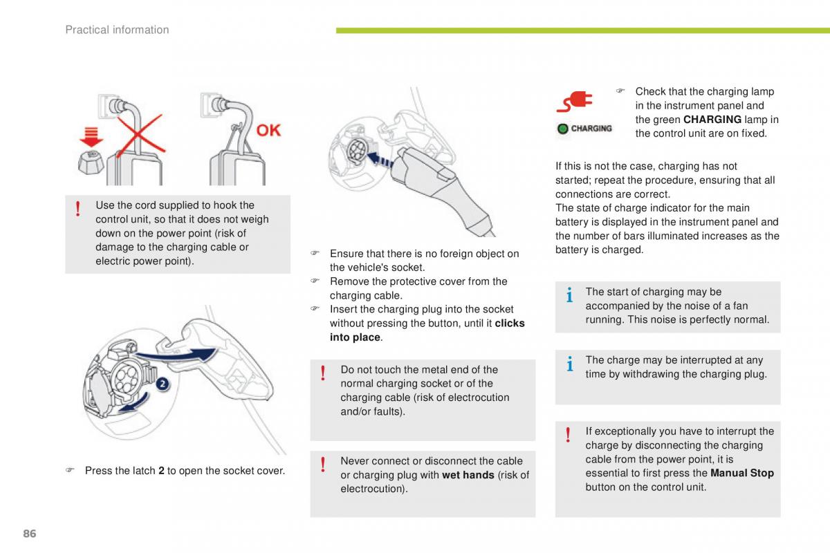 Peugeot iOn owners manual / page 88