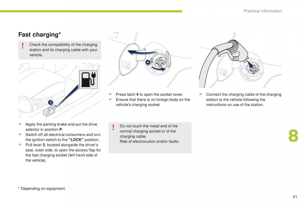 Peugeot iOn owners manual / page 93