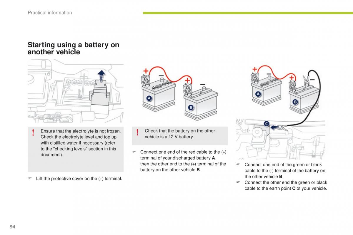 Peugeot iOn owners manual / page 96