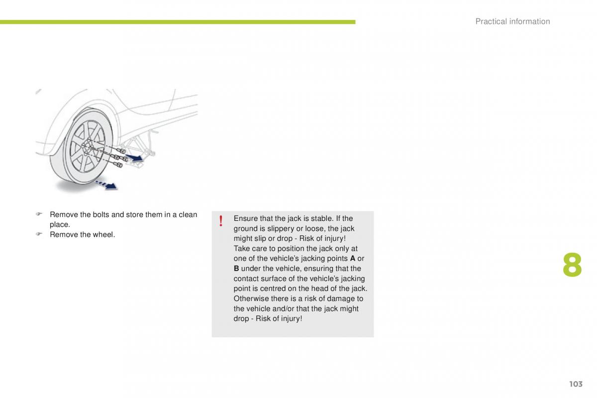 Peugeot iOn owners manual / page 105